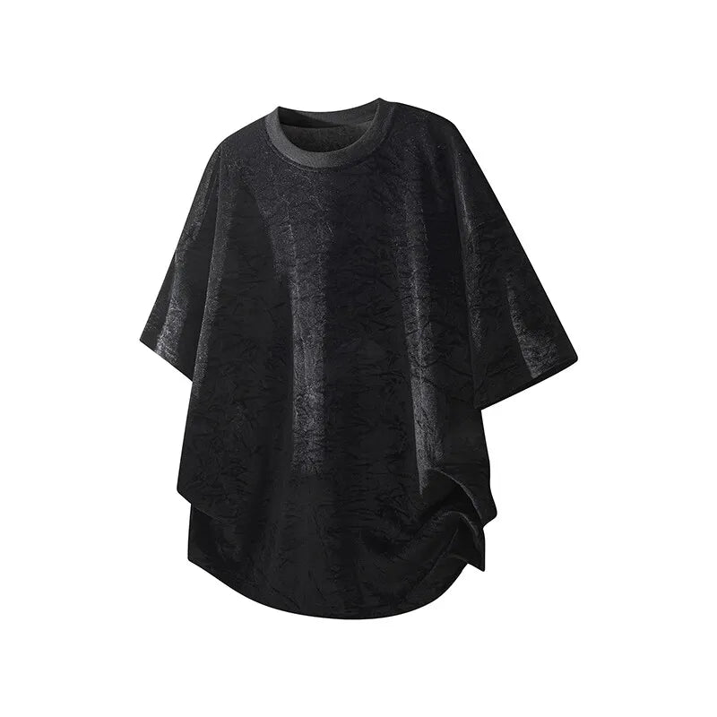 Tricou bărbătesc 2025: Tricou nou pentru bărbați, croială lejeră, cu guler rotund, drapaj moale - Material textil, mânecă scurtă, casual, top la modă, streetwear, respirabil, ușor, colecție de tricou