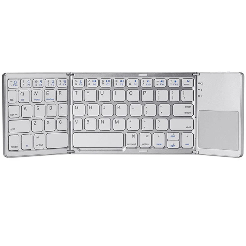 Bluetooth-Tastatur 2025: Portable Mini Three Folding Wireless Foldable Touchpad iOS Android Collection