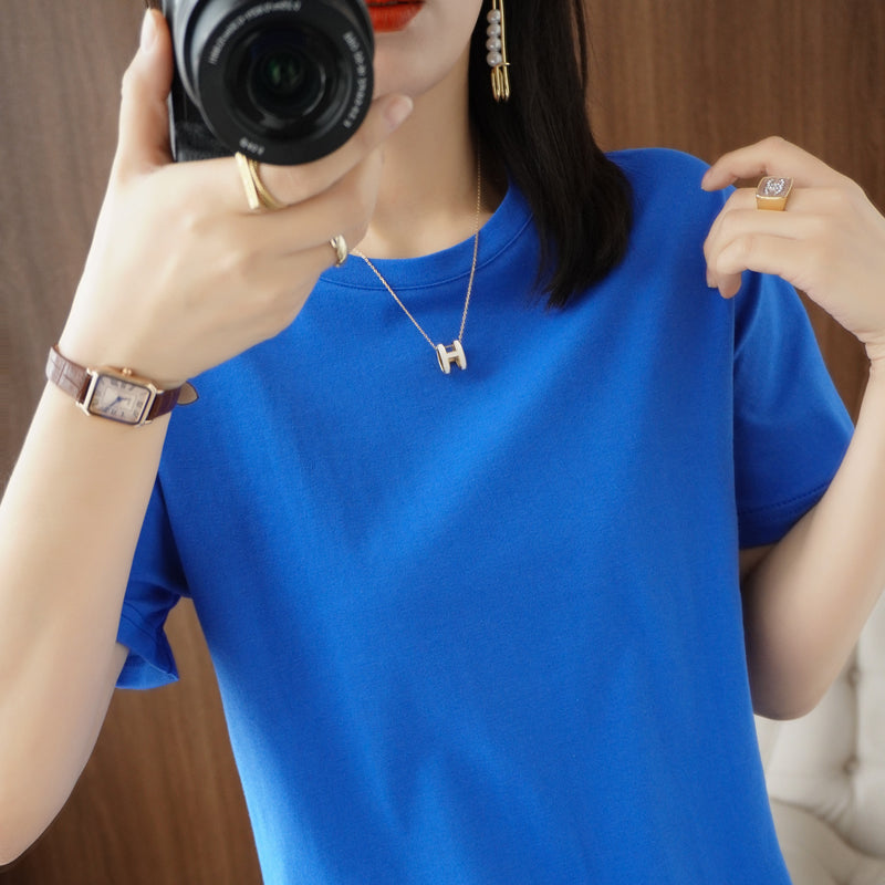 KANNISAK TShirt O Neck Baumwolle - Kurzarm Gr L Weit