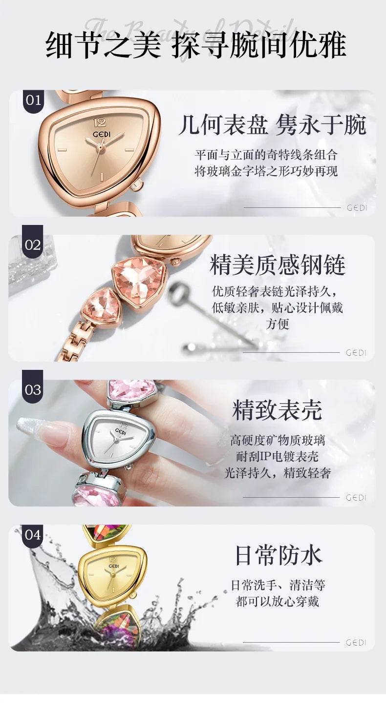 Damen-Armbanduhr 2025: High Quality Women Bracelet - Top Brand Luxury Crystal Rhinestone Quartz Collection