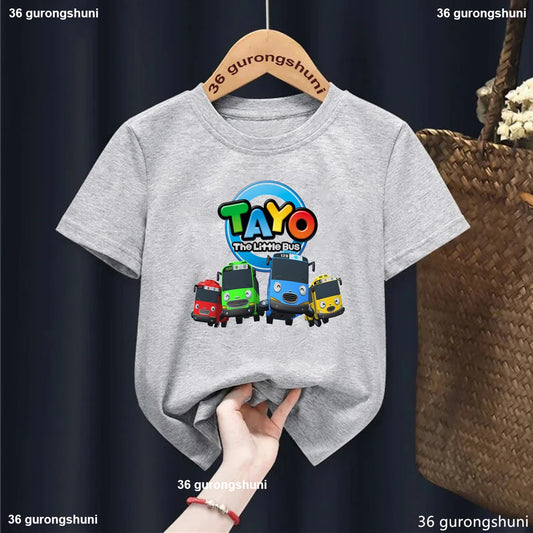 Jungen-T-Shirt 2025: Tayo Bus & Freunde - Lizenzierte Cartoon-Collection