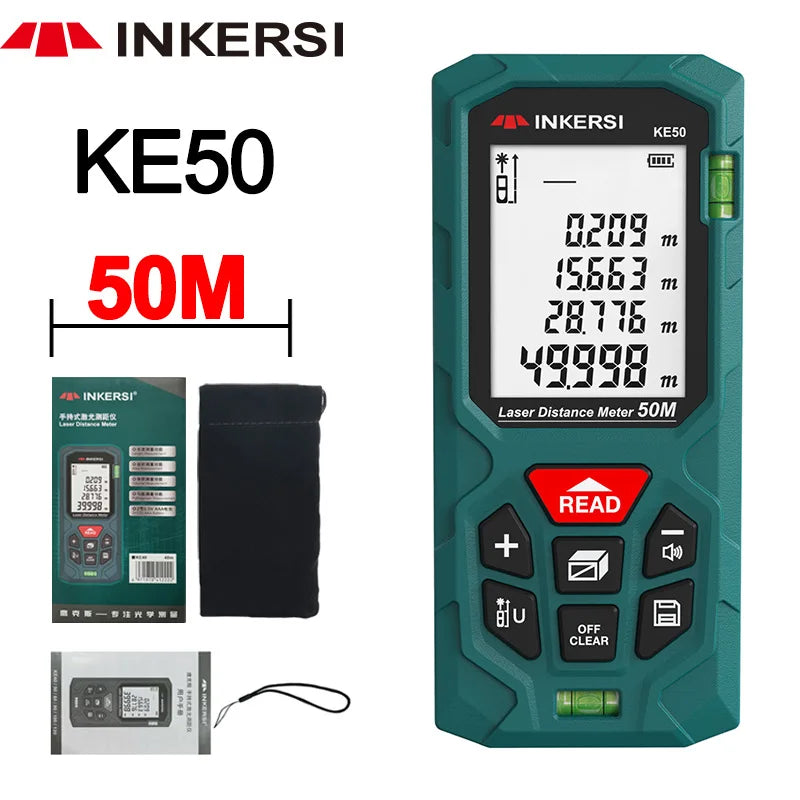 INKERSI Laser Rangefinder Digital Tape Measure 40M/70M/120m
