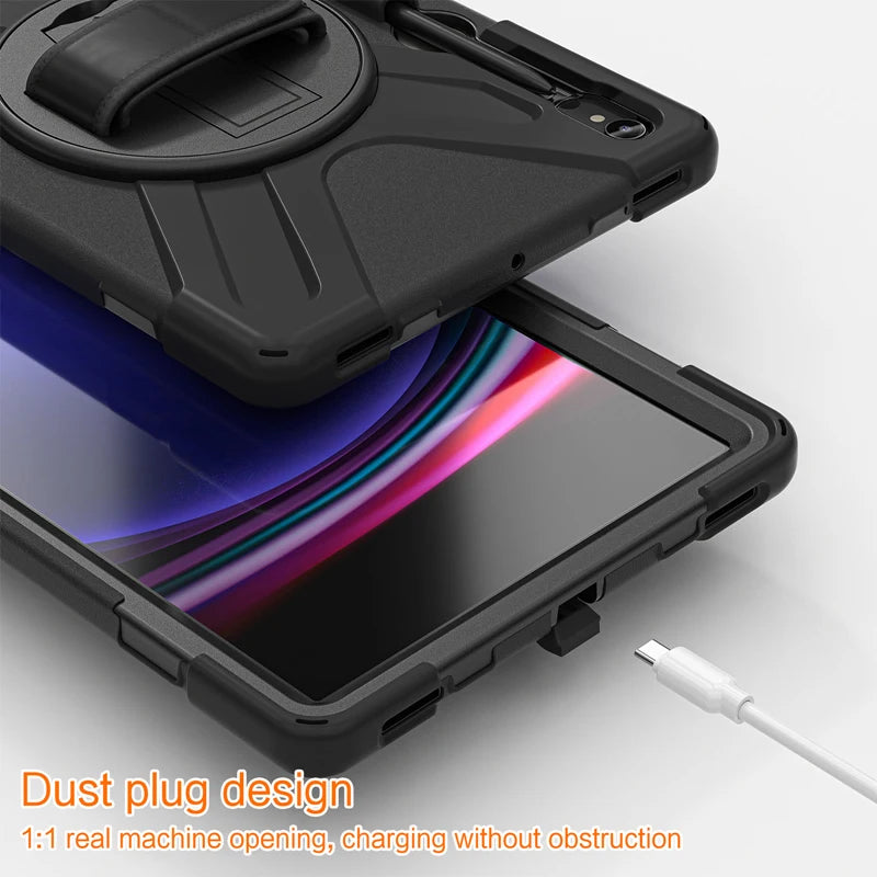 Samsung Tab Hülle stoßfest - 11"/10,9" Silikon Gurt