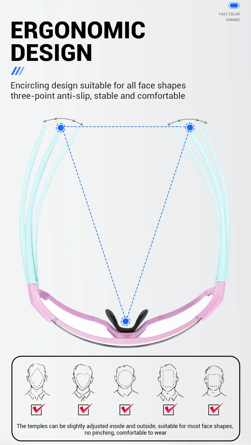 SCVCN S1412 Photochrome Sonnenbrille - 145mm/55mm PC