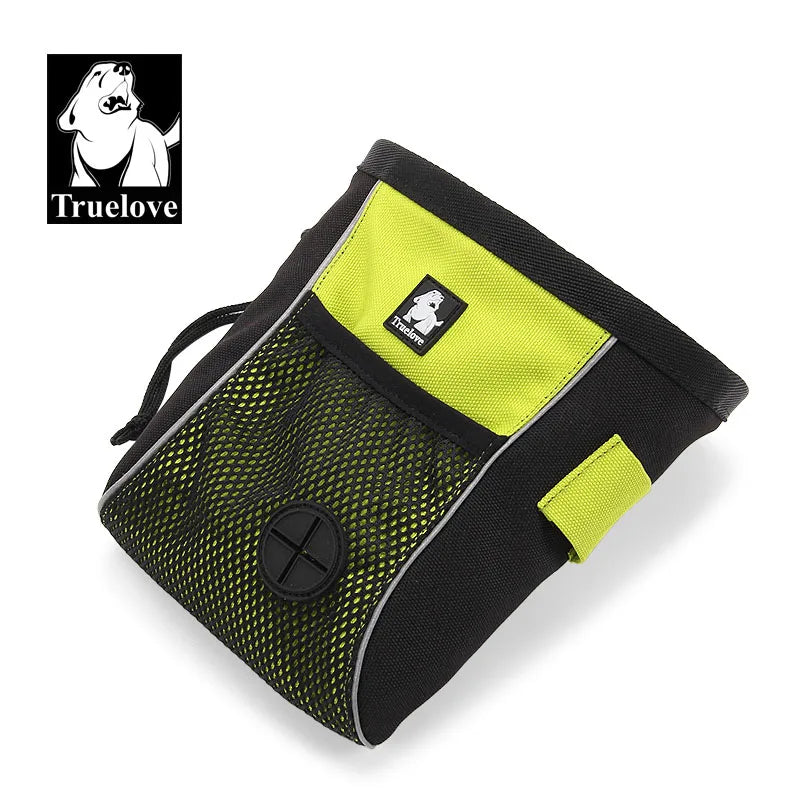 Truelove Tragbar Reise Hund Snack 2025: Leckerli Tasche Reflektierend 3M Oxford - Haustier Training Clip-on Beutel Gürtel Kot Spender 500ml-1.5L Orange Gelb