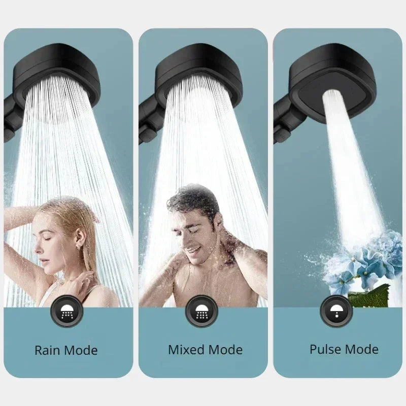 Xiaomi 3-modes Shower Booster Showerhead Powerful Booster Adjustable Shower Head Bathroom Water Head Rain Home Shower Set