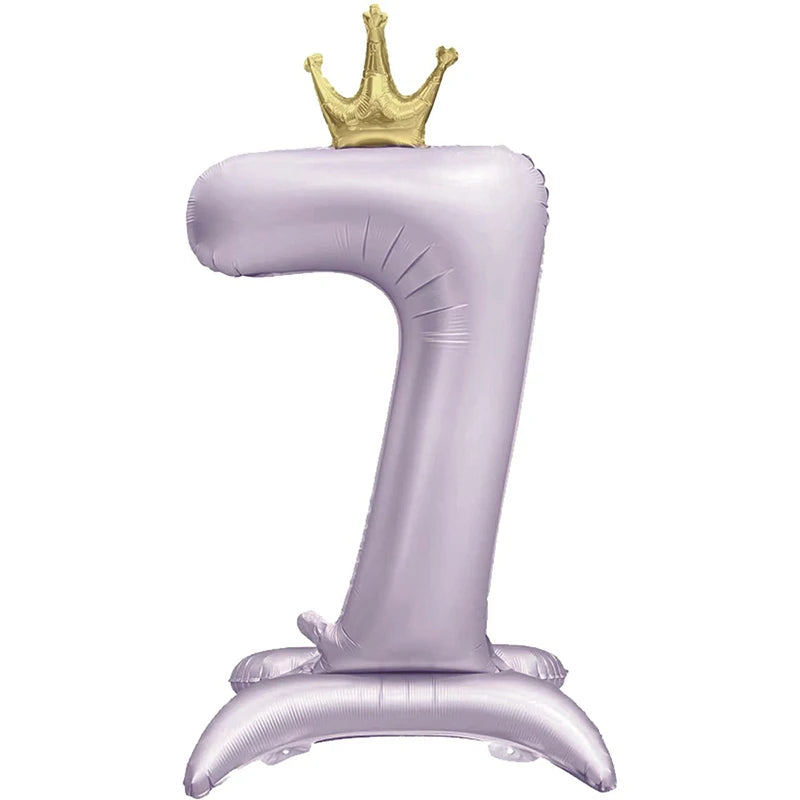 Choice Zahlenballon Mit Krone - 40 Zoll Lila 1 Stück