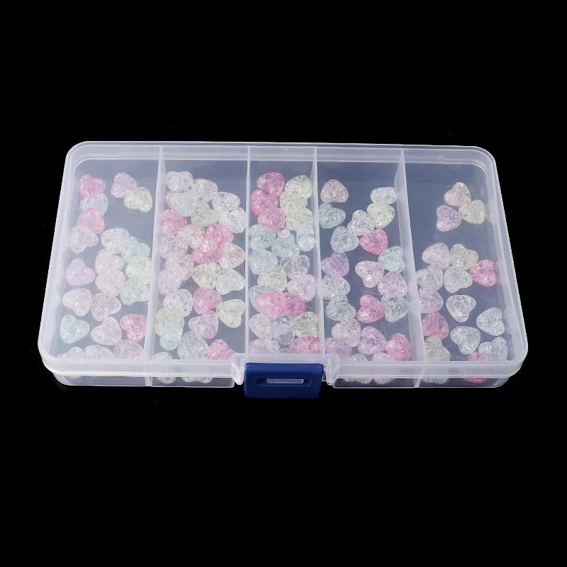 Plastik Schmuck Boxen Plastik Werkzeug Box Verstellbar Handwerk Organizer Lagerung Perlen Armband Schmuck Boxen Verpackung Großhandel