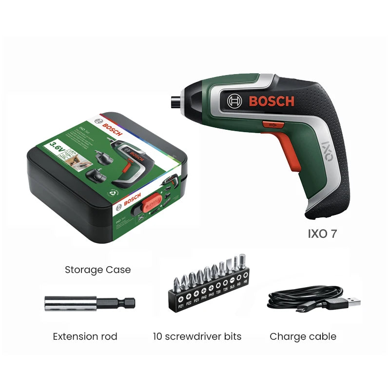 Bosch IXO Cordless Screwdriver 3.6V Usb Rechargeable Multi-Function Mini Electric Drill Screw Driver Portable Power Tool Ixo 7/6
