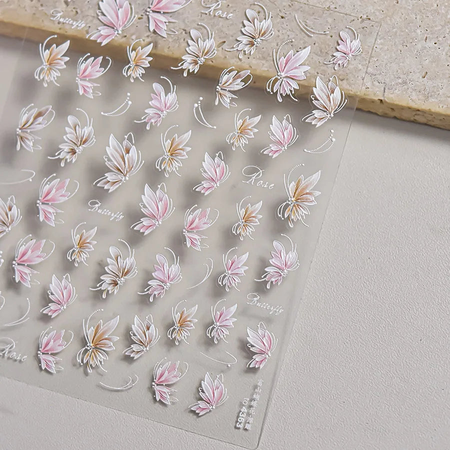 RhstoeChoice 5D Schmetterling Nagelsticker - PET 10.3x8cm1St