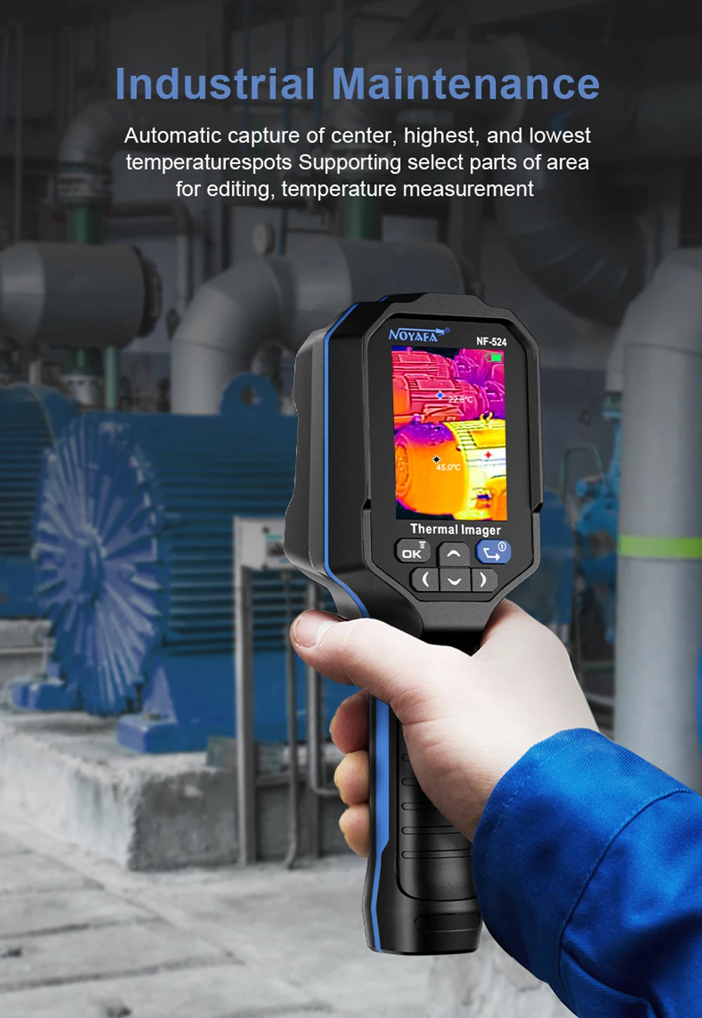NOYAFA Infrarot Wärmebildkamera 120x90 Thermal Imaging Camera NF-524 Thermal Imager Pipeline Leak Automotive Inspect Tools