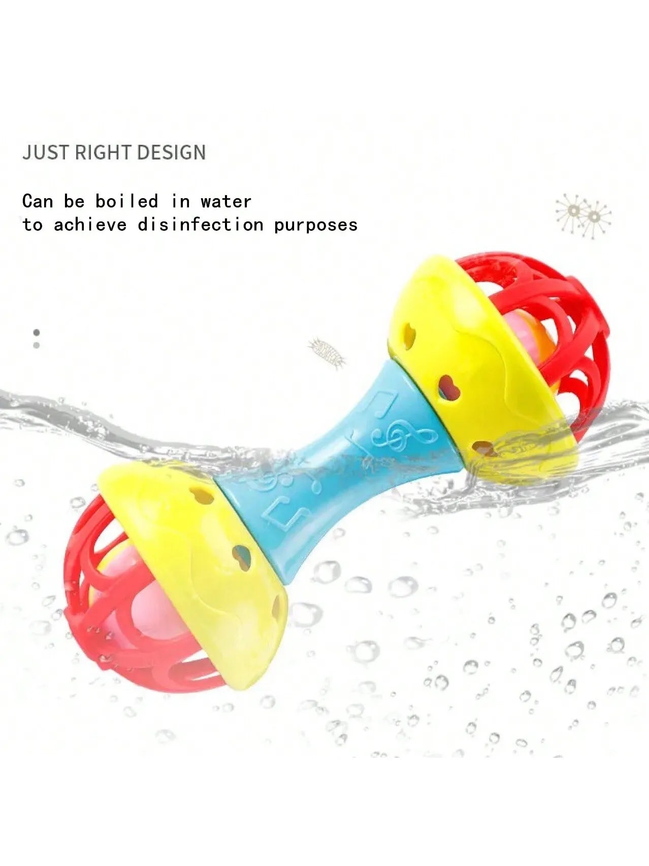 TinyToy Doppelkopf Rassel - Plastik 19x8x7.5cm Unisex