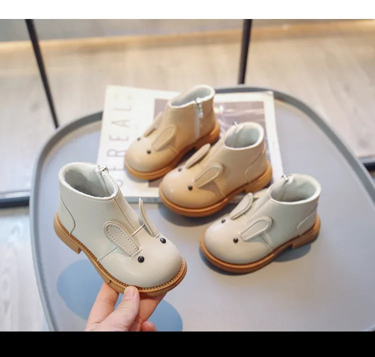 Baby Kinder Kurze Stiefel 2025 - Mädchen Cartoon Süß Leder - Herbst Winter Mode Stiefel Kleinkind Weiche Sohle