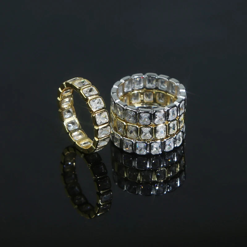 GIRLMIDNIGHT Geometrischer Ring 925 Silber - Zirkonia 57