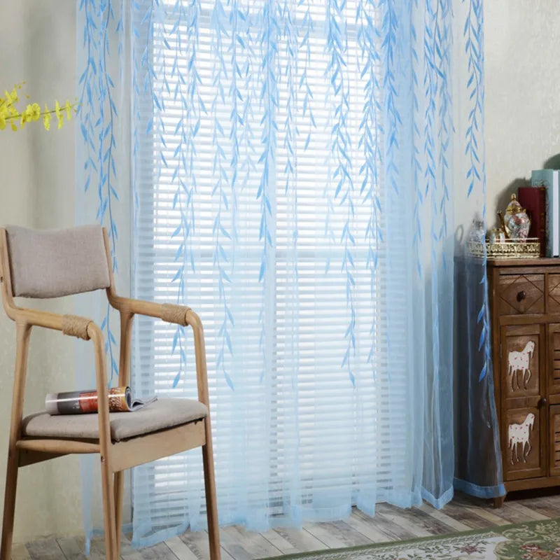 ZhejiangChoice Vorhang Blattmuster - 2 Paneele Polyester