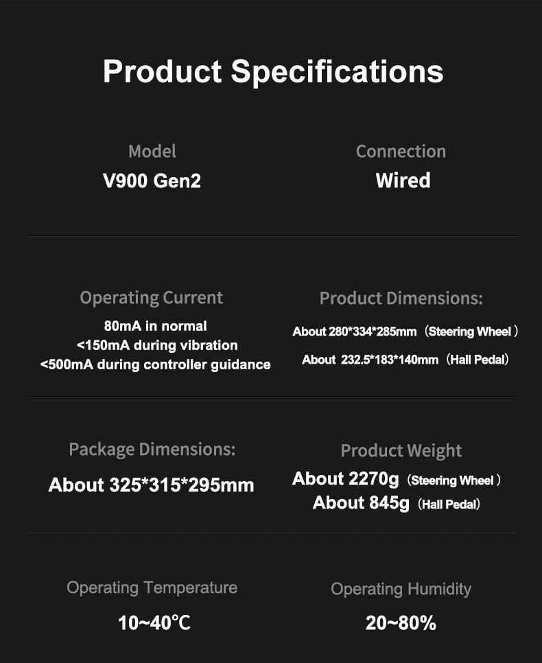 Gaming-Lenkrad 2025: PXN V900 GEN2 Driving Simulator 270°/900° Rotation - Racing Wheel mit Pedal Set für PC Switch PS4 Xbox Collection