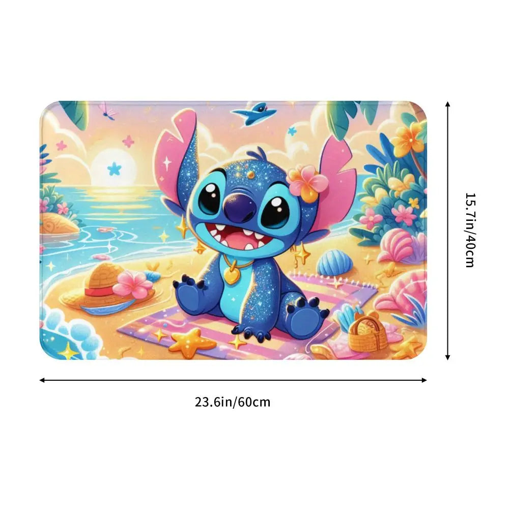 Custom Cartoon Stitch Floor Door Kitchen Bathroom Mat Anti-Slip Outdoor Doormat Bedroom Balcony Entrance Rug Carpet Footpad