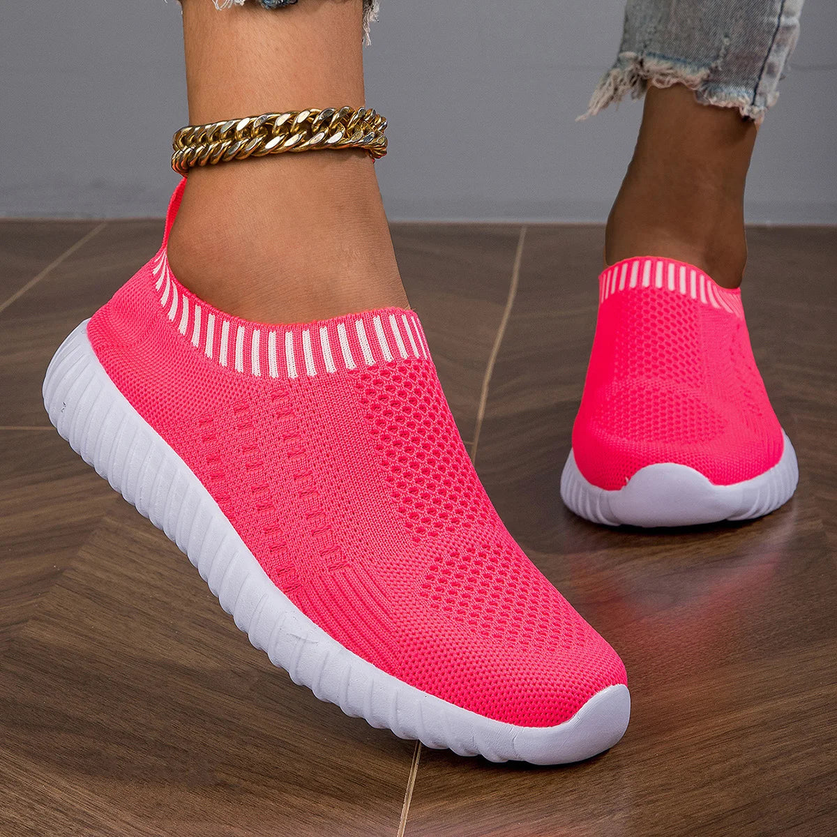 Frauen Sneakers Flach Boden Outdoor Casual Sport Einzel Schuhe Komfortabel Sommer Mesh Leicht Vulkanisiert Walking Schuhe