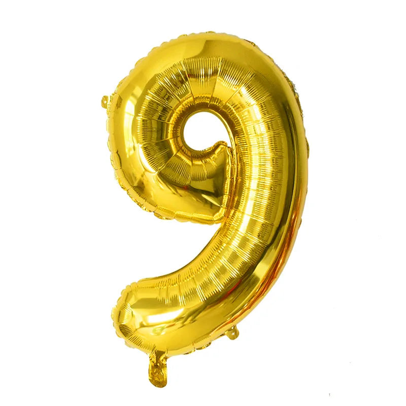 YONGSNOW 32Zoll Zahlenballon - Aluminiumfolie Rosegold