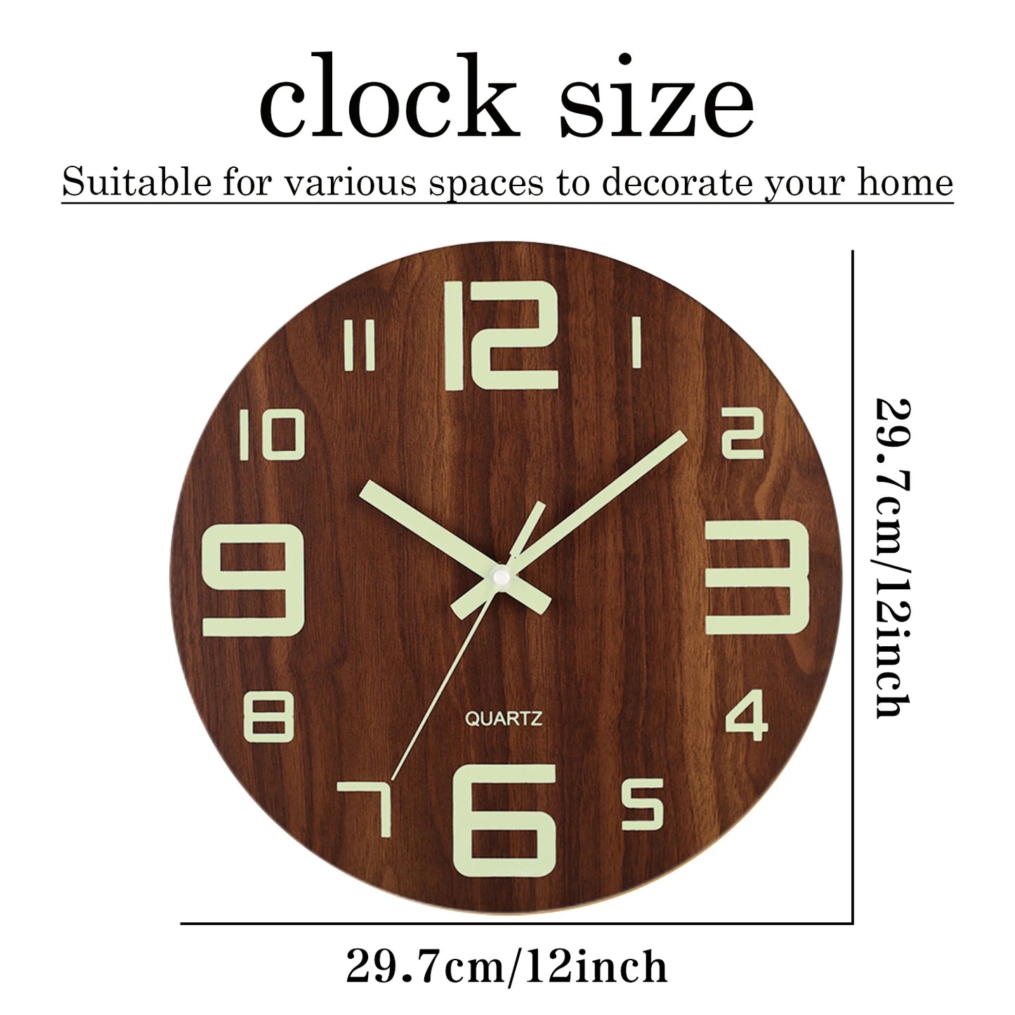 Choice YG001-003 Leuchtend Nachtlicht - 30cm Holz Quarz
