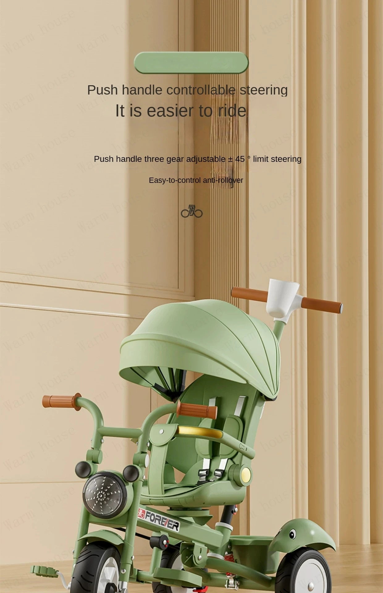 Neues Kindertrikot, Recliner und Sitzender Foldable Portable Stroller, 1-6 Jahre Alt Multifunktionales Kinderfahrrad