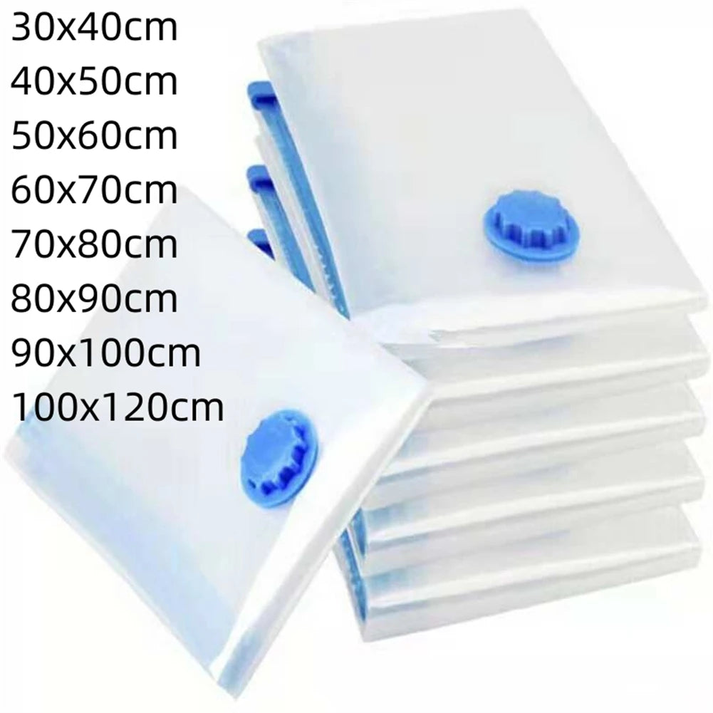 Transparent Vacuum Bag Folding Compressed Space Saving Clothes Storage Vacuum Storage Bag Household 1 Pcs