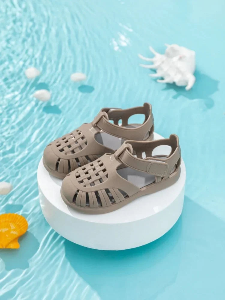 Hochwertige Kinder Strand Schuhe Meer Sommer 2025 - Mädchen Sandalen Baby Weich Rutschfest - Prinzessin Jelly Schuhe Jungen Römische Flip-Flops