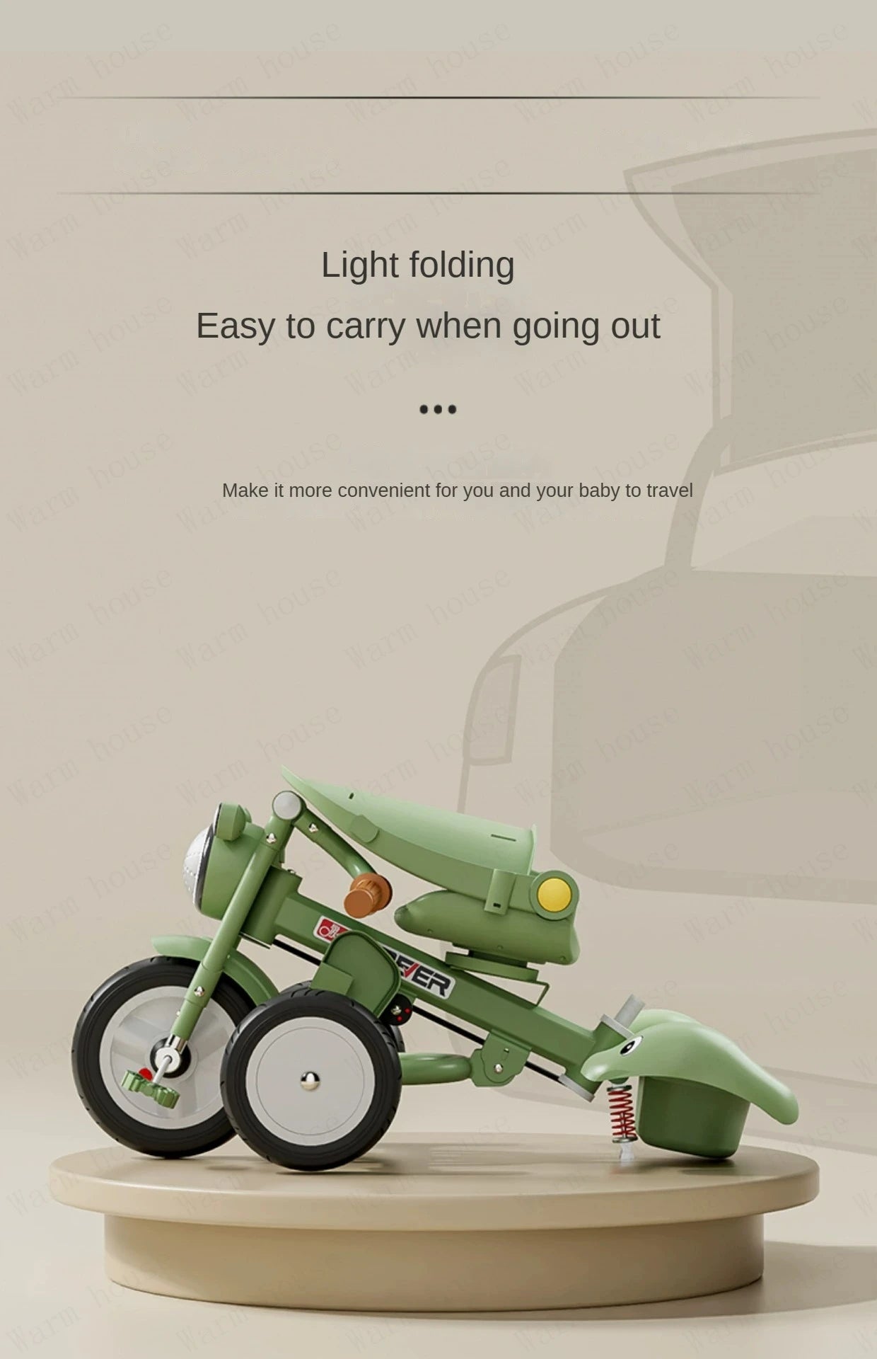 Neues Kindertrikot, Recliner und Sitzender Foldable Portable Stroller, 1-6 Jahre Alt Multifunktionales Kinderfahrrad