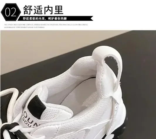 Fashion Sneakers For Women 11CM Platform Chunky Casual Shoes High Quality Autumn Woman Tenis Female Walking Trainers Thick Sole