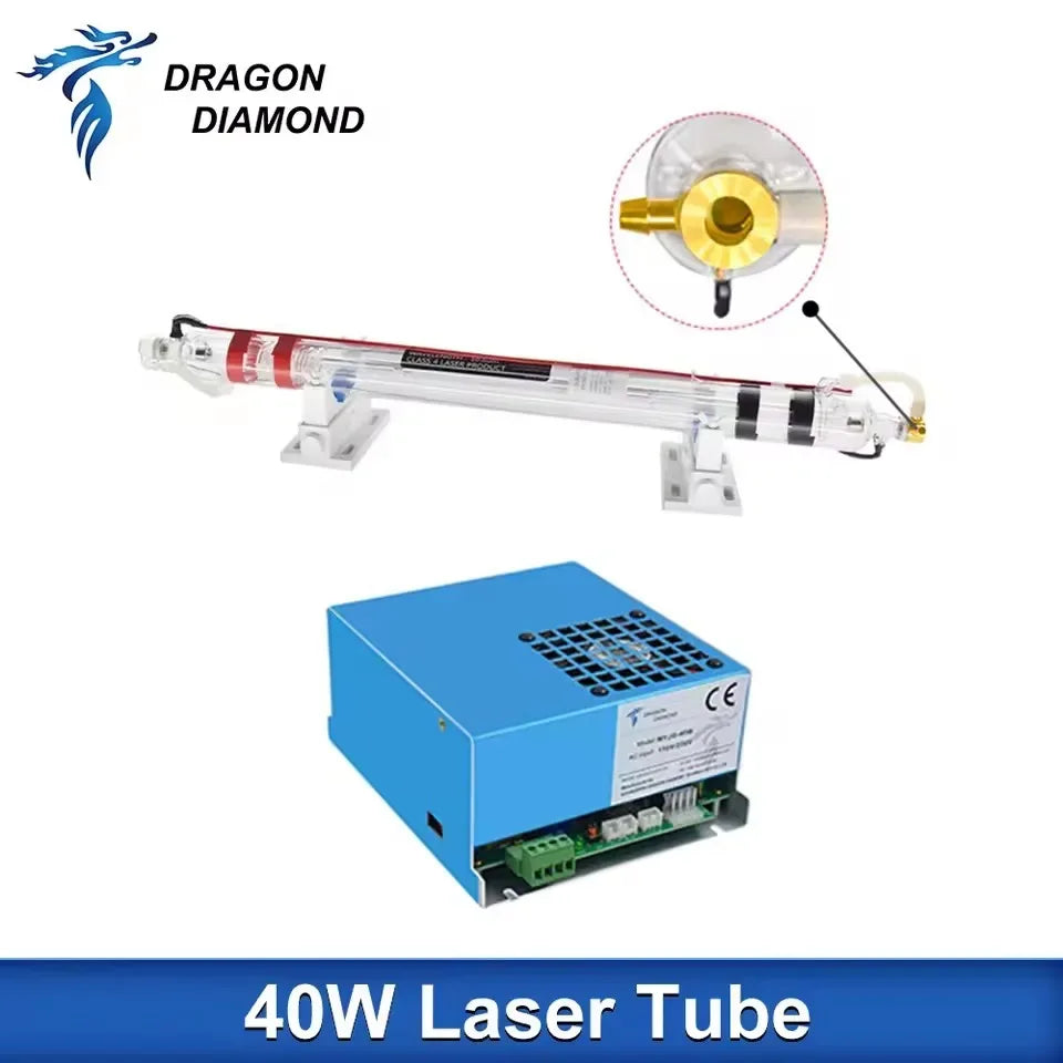 Dragon Diamond CO2 Laser Röhre Wasserkühlung-40W 50mm 700mm - Golden Bridge Store