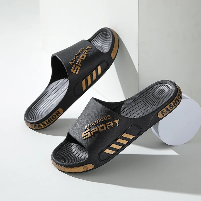 Mode Herren Hausschuhe PVC Weich Sohle Rutschfest Slides Casual Outdoor Strand Flip Flops Heim Badezimmer Paare Hausschuhe Neue Sandale