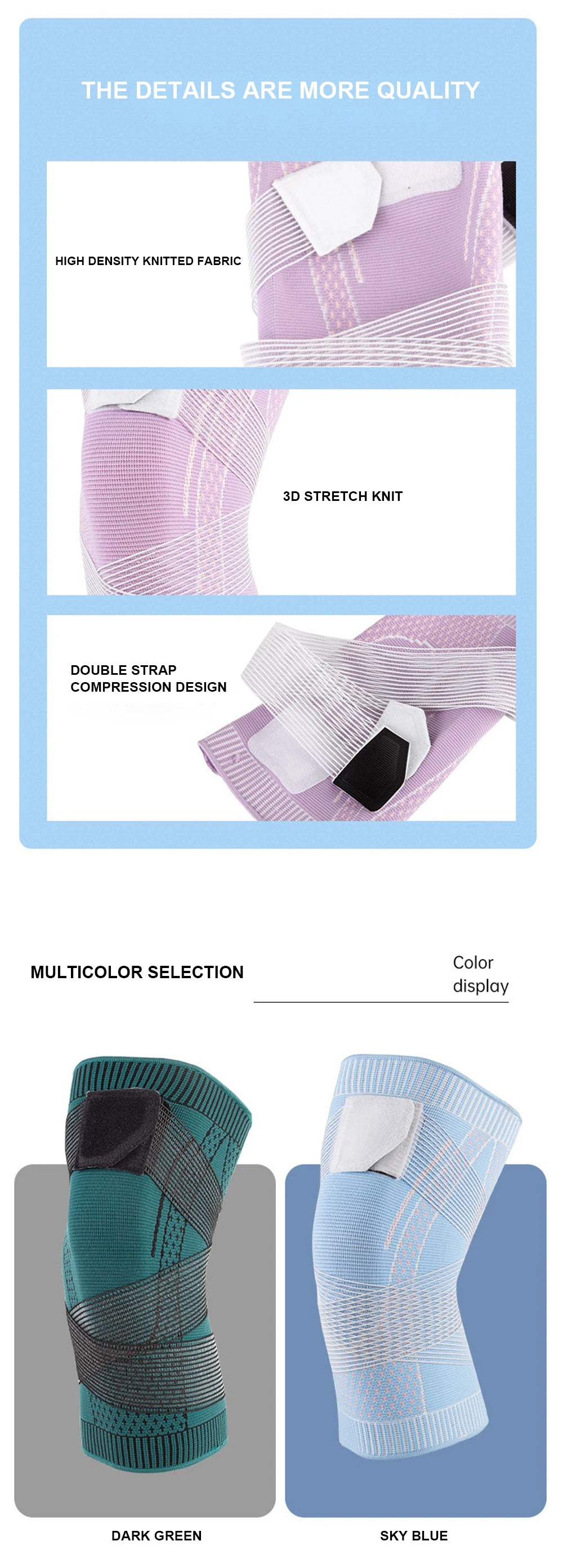 Sport Knieschoner Herren Damen - Druckbeaufschlagt Elastische Knie Pads Support - Fitness Ausrüstung Basketball Volleyball Bandage Protektor