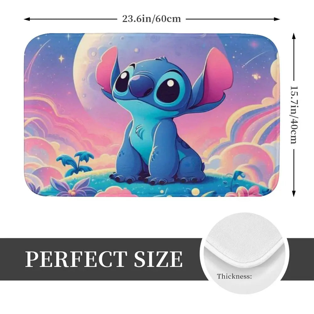 Custom Cartoon Stitch Floor Door Kitchen Bathroom Mat Anti-Slip Outdoor Doormat Bedroom Balcony Entrance Rug Carpet Footpad