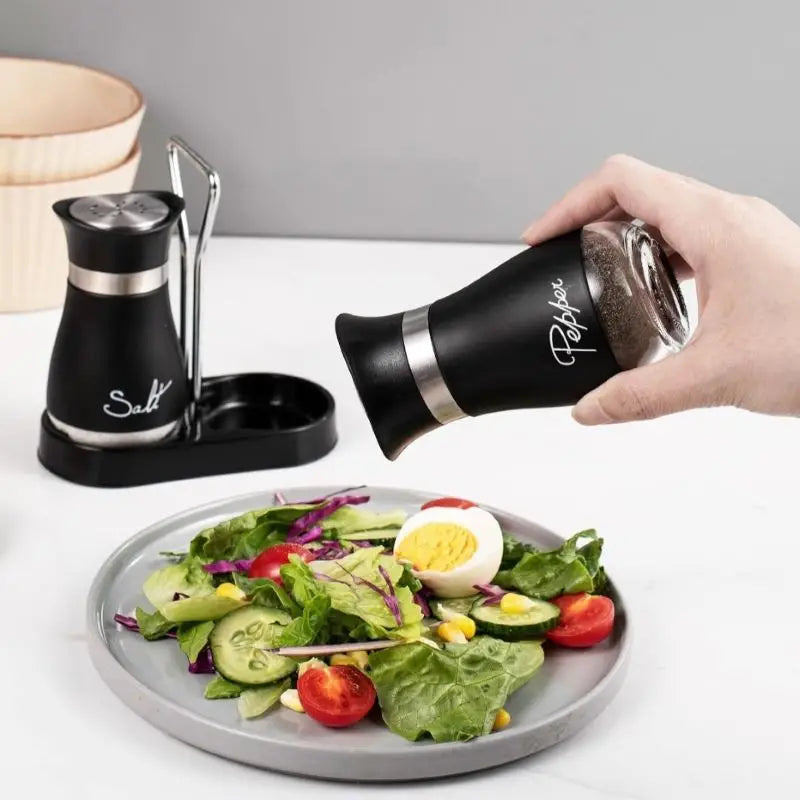 DUTRIEUX Gewürzset Edelstahl Glas - 2 Stück 150ml 12cm