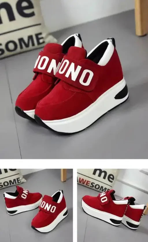 NEW Platform Wedge Sneakers Ladies Shoes Sneaker Casual Shoes Trainers Women Female Shoes Black Red Sneaker Women Tenis Feminino