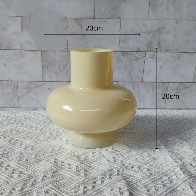 Green Pot Bellied Glass Vase Floral Arrangement Accessories Hydroponics Terrarium Flower Vase Home Decoration Accessories