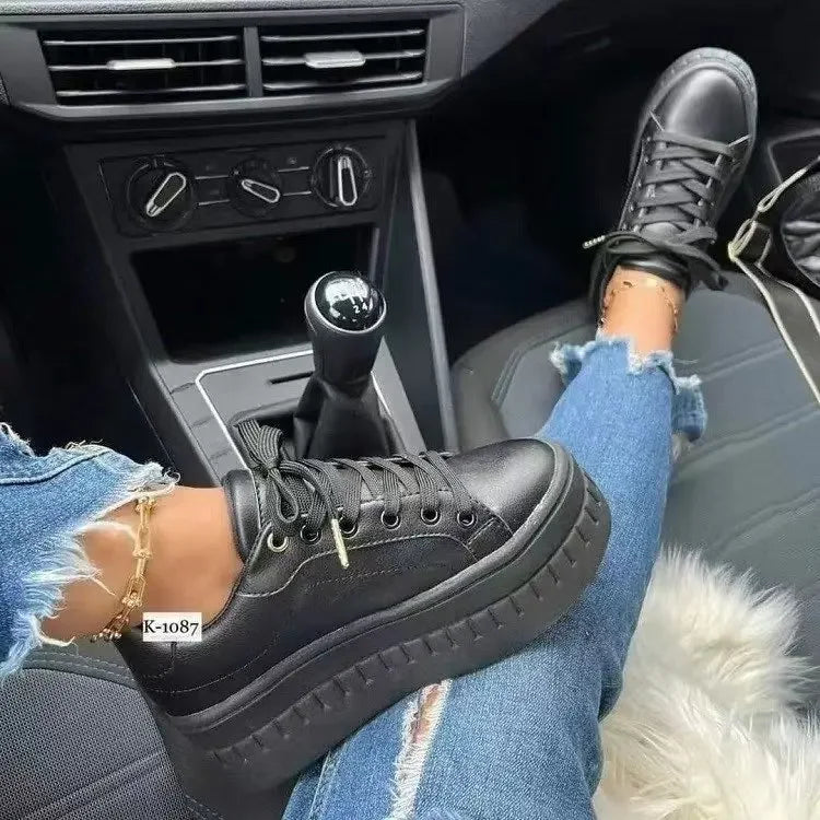 Sneaker 2025: QRLQHY Sneakers Women's 2024 New Fall Outdoor Fashion - Tennis Lace Up Canvas Casual Walking Breathable Vulcanized Shoes Plus Size 43 Collection