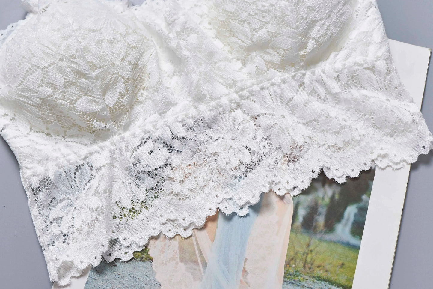 Sutien push-up pentru femei 2025 - Sutien modelator din dantelă fără armătură, cupă întreagă, mărime mare