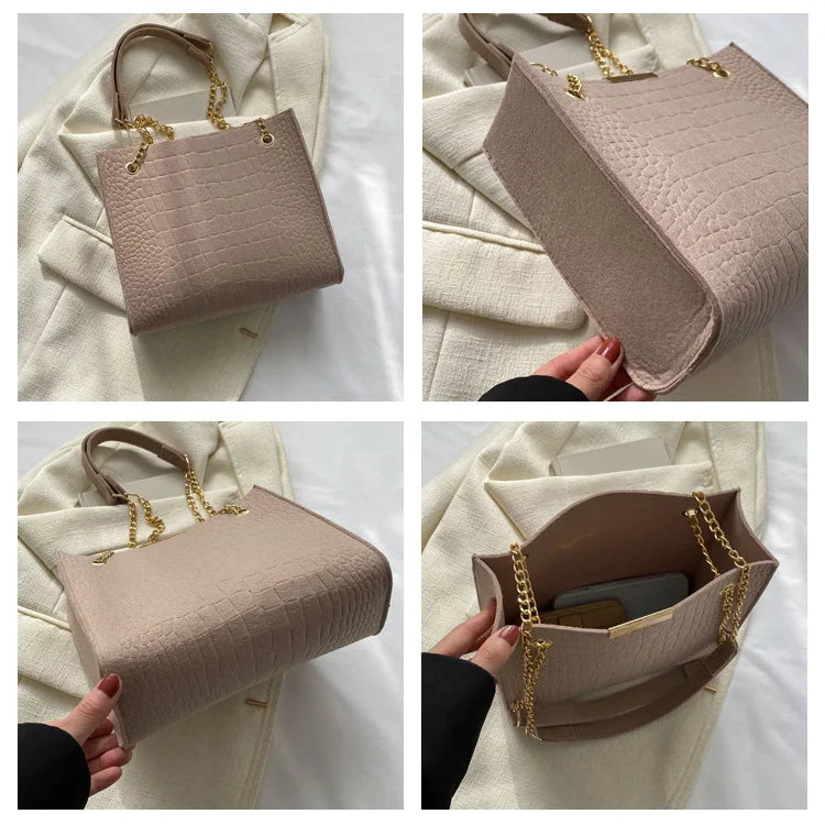 Fashion Luxury Crossbody Bags for Women 2024 New Trendy Designer Shoulder Bag Leisure Chain Solid Color Messenger Bag Handbags