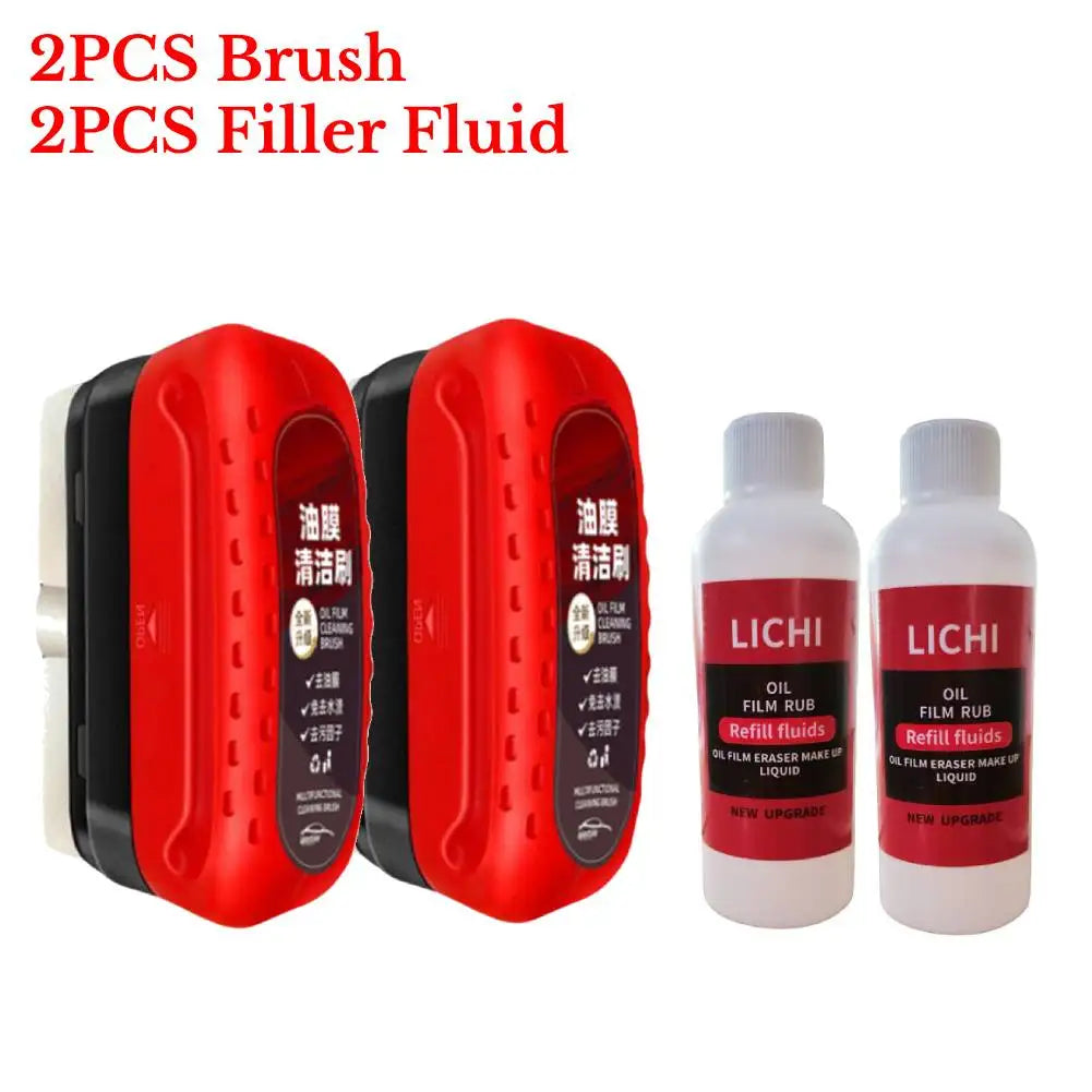 Autoglas-Reiniger 2025: Car Glass Oil Film Remover - Powerful Windshield Cleaner Sponge Brush Water Spots Collection