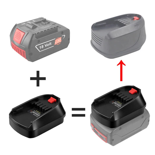 Batterie Adapter Für Bosch 18V Li-ion Batterie BAT618 Auf Heim Lithium Elektrisch Elektrowerkzeug Ersetzen Alle 18V Grün Blau Adapter Verwendung