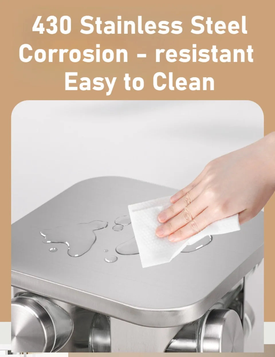 Stainless Steel Spice Rack Rotating Seasoning Set Vertical Spice Sorting Rack Square Condiment Organizer Salt Sugar Containers