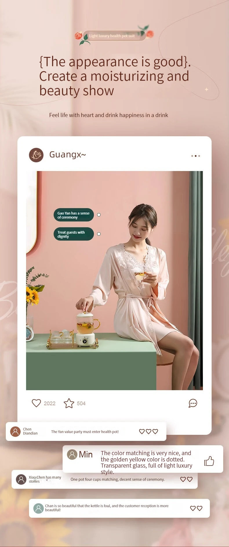 Gesundheitserhaltung Topf, Multi-funktional Haushalt Büro Konstante Temperatur Topf, Klein Glas Vollautomatisch Medizin Topf