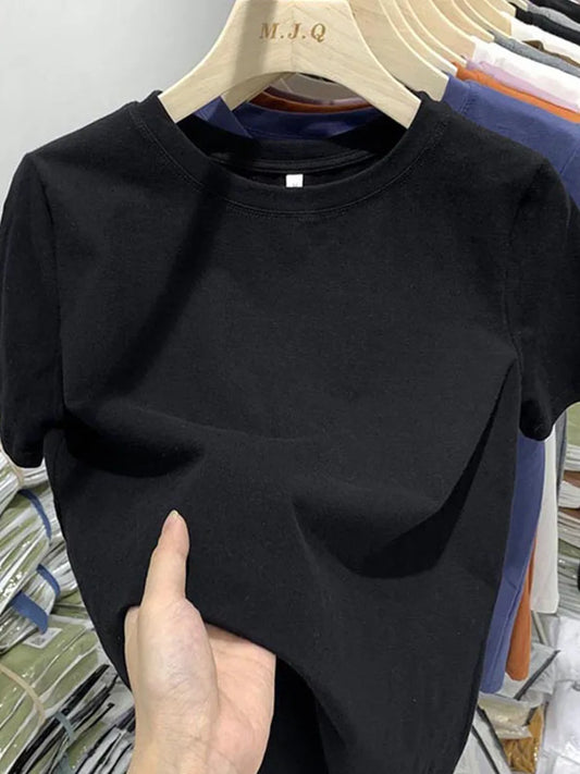 Tricou femei fete tricou femeie haine topuri bumbac tricou femeie mânecă scurtă primăvară tee elegant Y2k top alb