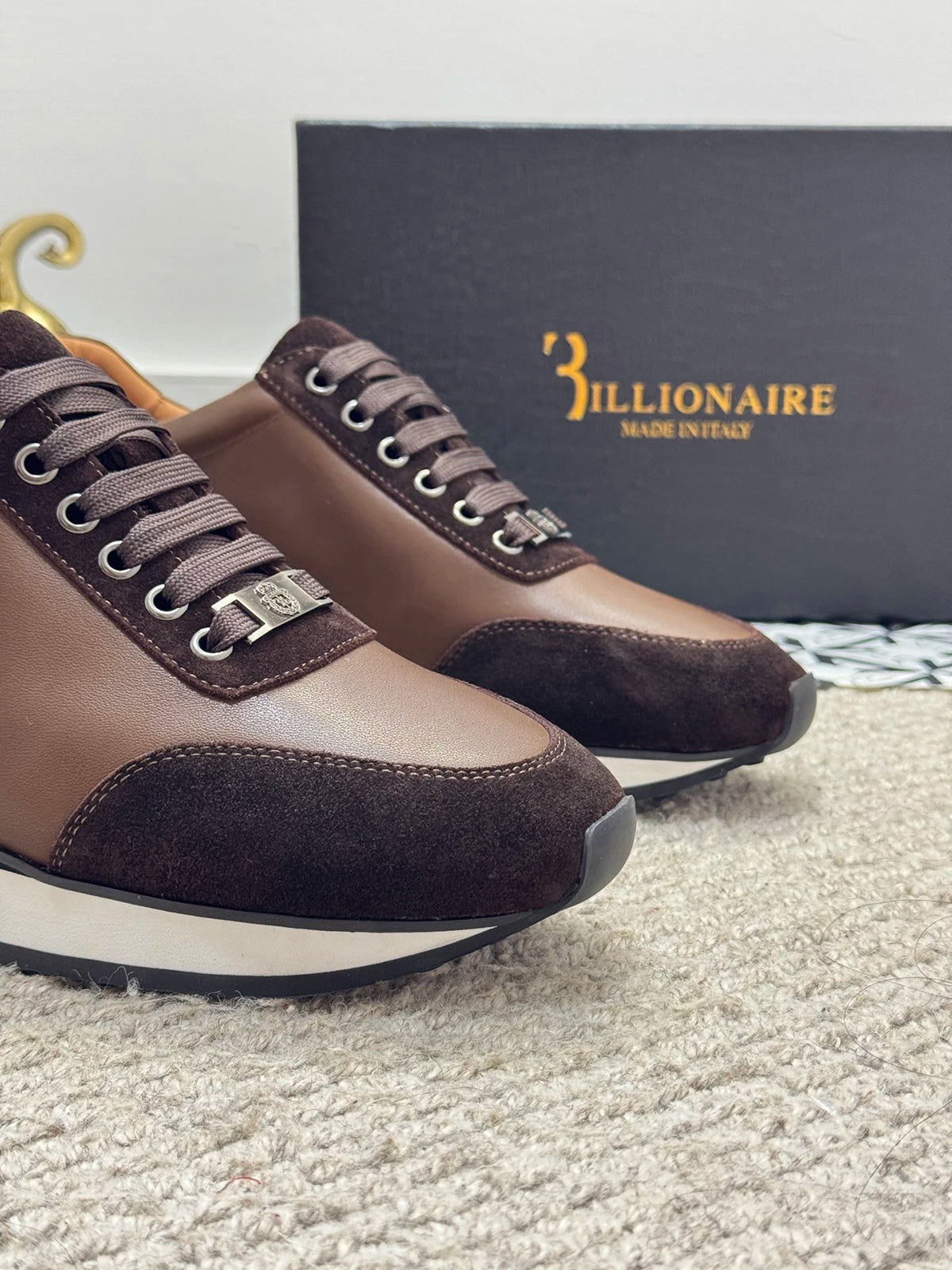 BLSK CPRT Slip On Sneaker Stickerei Design - Größe 39-45, Rindsleder Innenfutter, Gummisohle