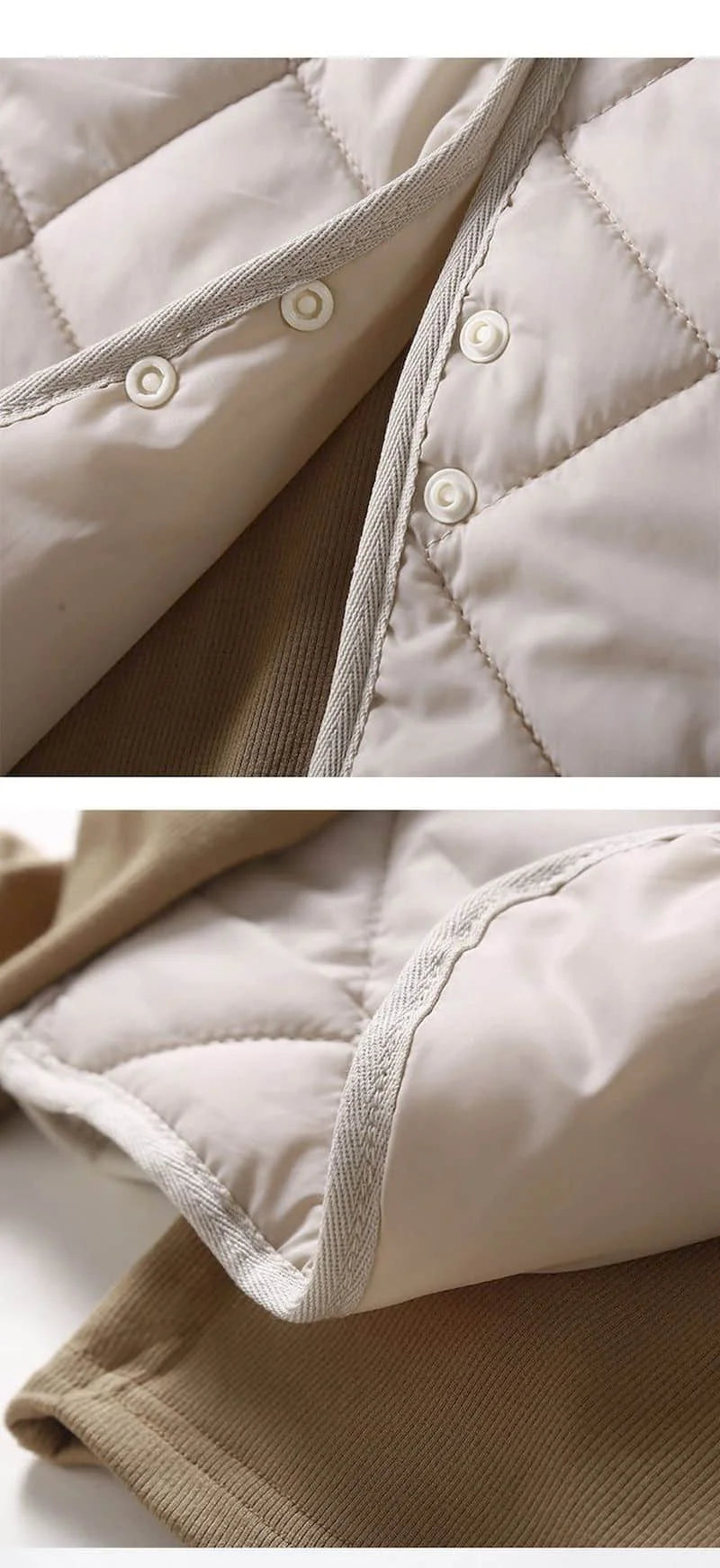 Vestă cu glugă Lumi coreeană - bumbac cu puf, 30–50%