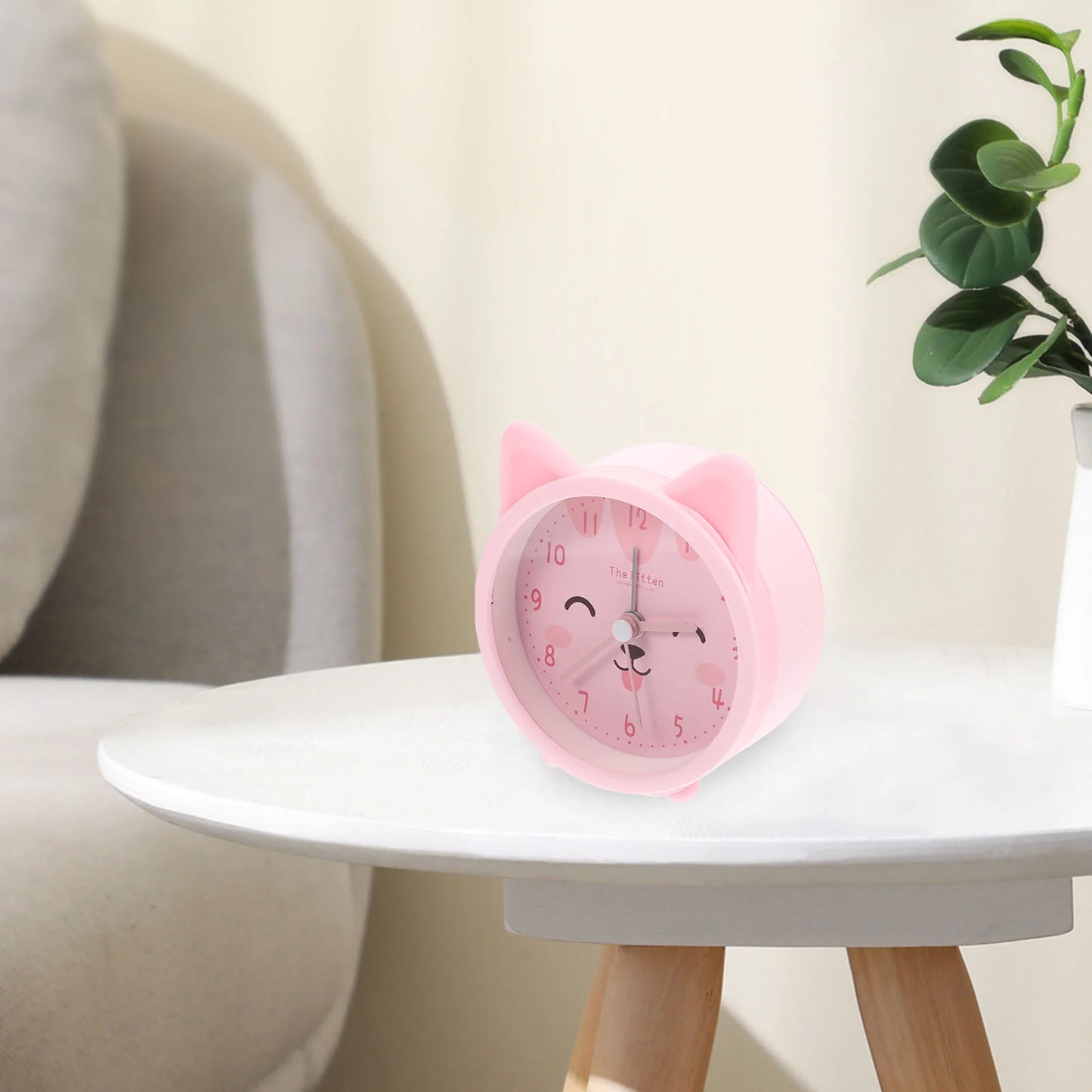 Clock Alarm Light Kids Night Bunny Travel Cute Table Desk Kitten Clocks Portable 12 S Bedroom Ages Lovely Aesthetic