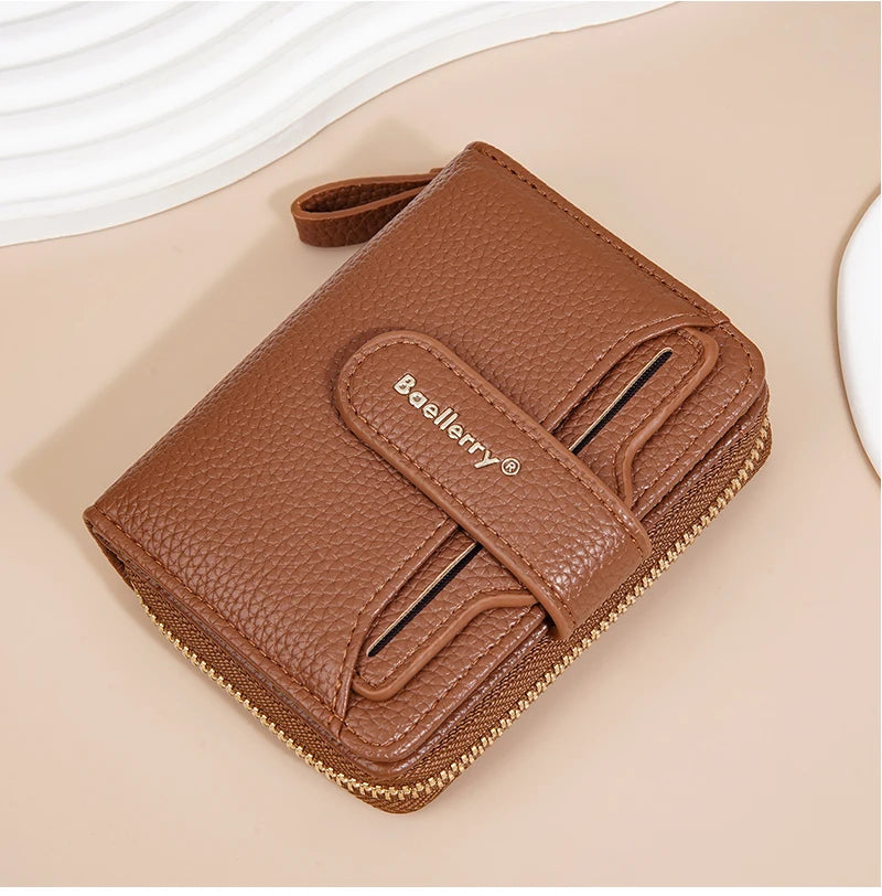 Neue Kurz Frauen Reißverschluss Geldbörsen Große Kapazität Karten Halter Marke Weiblich Portemonnaies Qualität Münz Tasche Foto Halter Geldbörse Für Mädchen