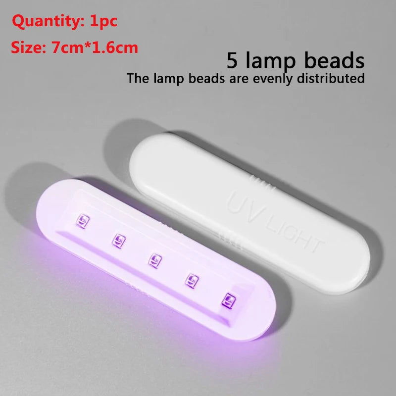 Portable Nail Dryer Lamp UV LED Nail Light For Curing All Gel Polish USB Rechargeable Quick Dry Manicure Machine Nail Art Tools