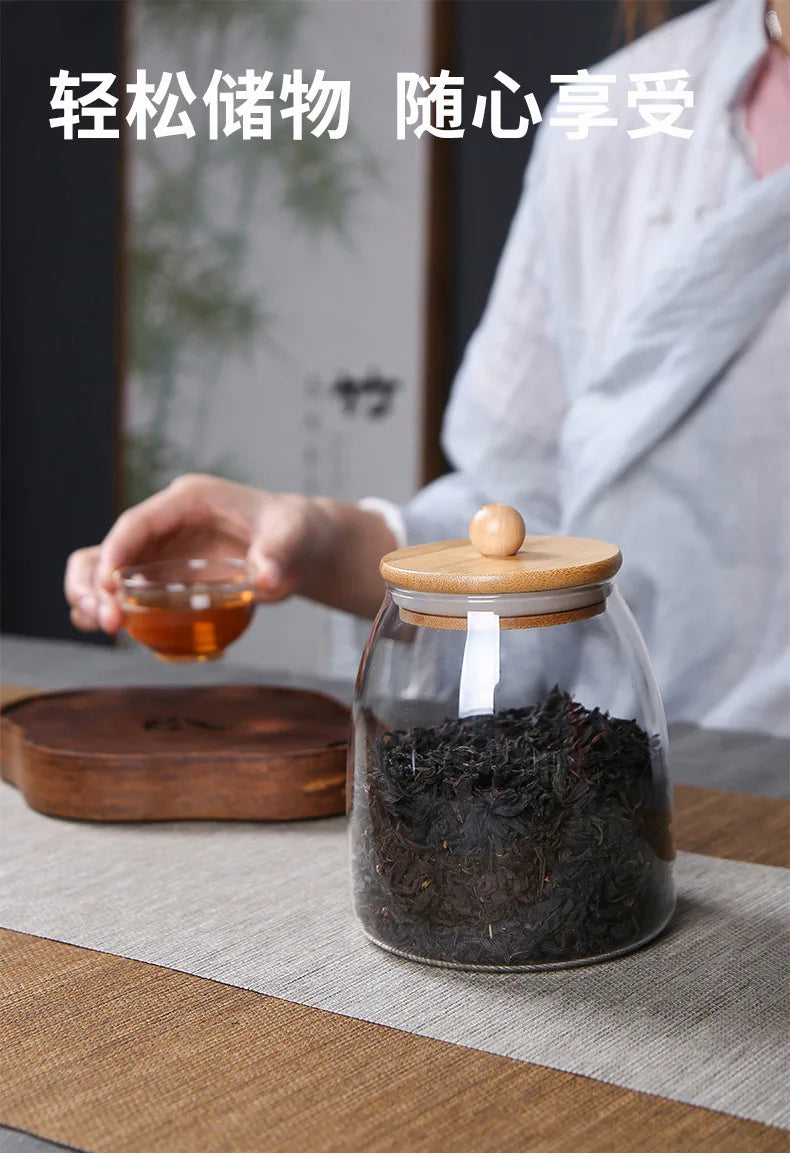 Spherical Glass Food Storage Container with Cork Lids Large Capacity Sealed Glass Bottles Pot Jar for Kitchen Organizer tools